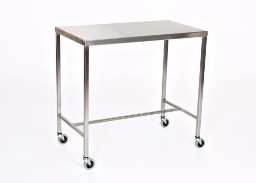 AC2015 Stainless Steel Instrument/Back Table with H Brace: 48"W x 20"D x 34"H