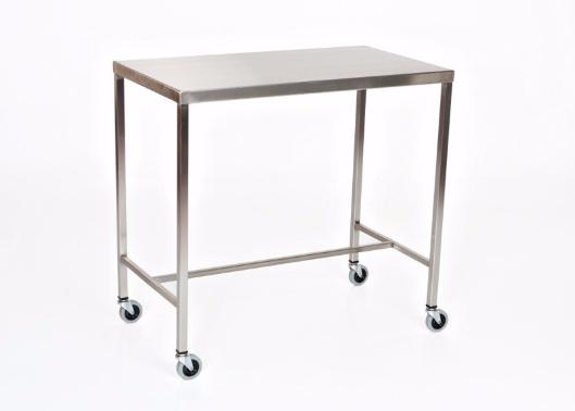 AC2017 Stainless Steel Instrument/Back Table with H Brace: 60"W x 24"D x 34"H