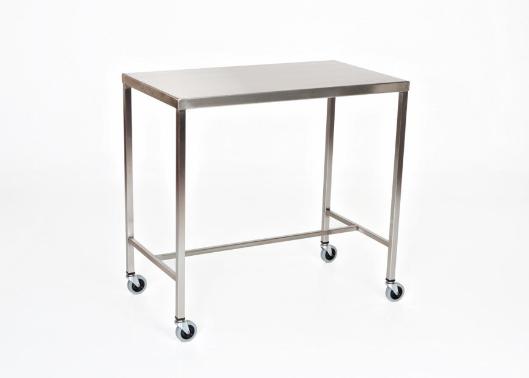 AC2018 Stainless Steel Instrument/Back Table with H-Brace, Size: 72"W x 24"D x 34"H
