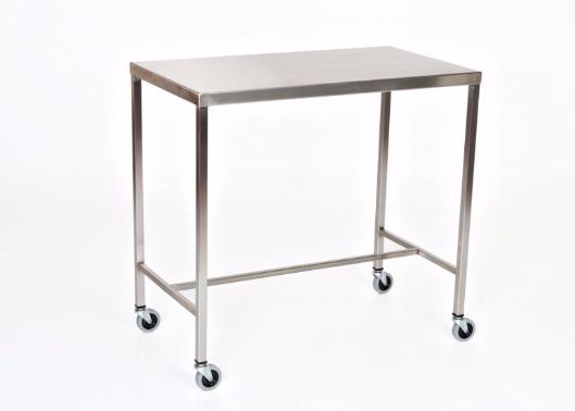 AC2011 Stainless Steel Instrument/Back Table with H Brace: 30"W x 16"D x 34"H