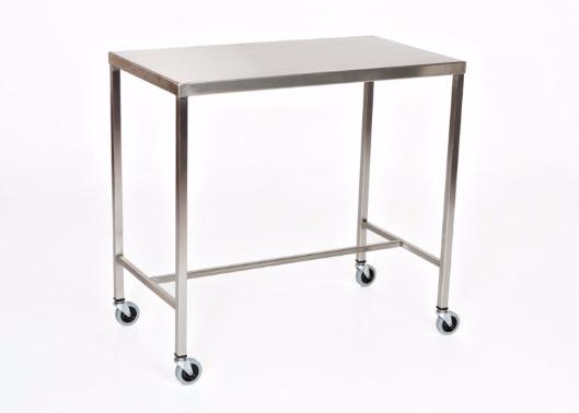 AC2010 Stainless Steel Instrument/Back Table with H Brace: 20"W x 16"D x 34"H