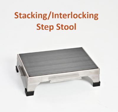 AC2175 | Stackable Step Stool with Interlocking Edges: 18"W x 12"D x 5"H