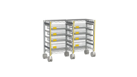 Sterirack Trolleys - 19"W x 24"D x 59"H