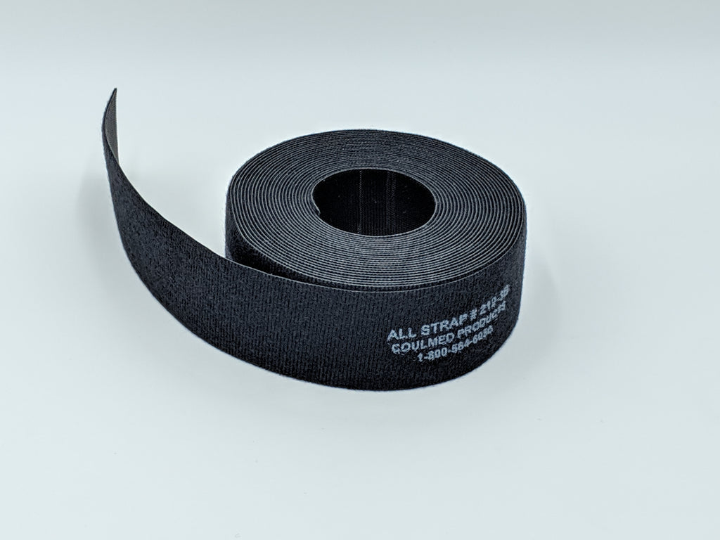 212-3B-25 All Strap, Black Surgical Velcro Strap, Extra Soft, 2W x 25 –  Coulmed Products