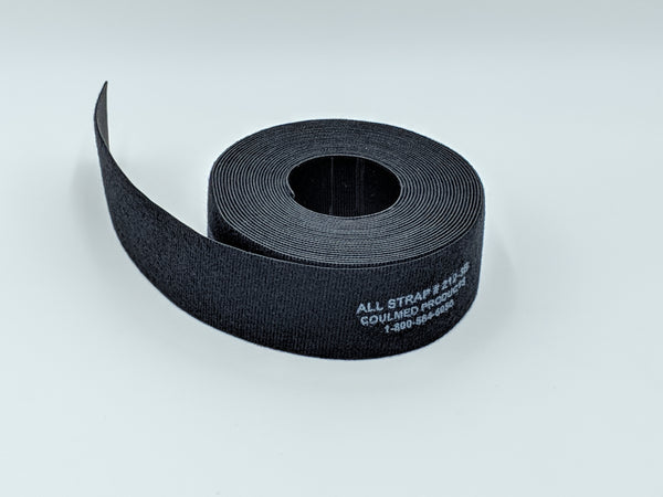 212-3B-25 All Strap, Black Surgical Velcro Strap, Extra Soft, 2"W x 25' Long