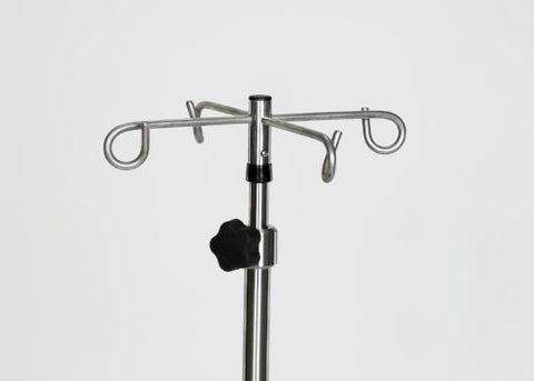 Stainless Steel 6-leg IV Pole with 4 Hook Top