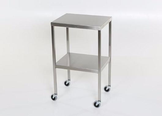 AC2002 Stainless Steel Instrument/Back Table with Shelf: 30"W x 16"D x 34"H