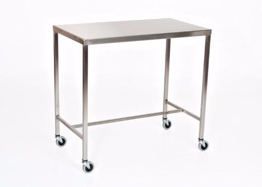 AC2014 Stainless Steel Instrument/Back Table with H Brace: 36"W x 24"D x 34"H