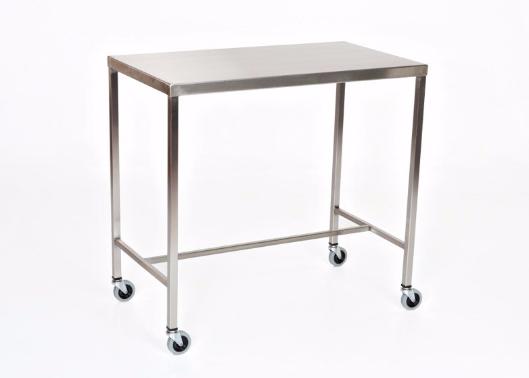 AC2012 Stainless Steel Instrument/Back Table with H Brace: 33"W x 18"D x 34"H