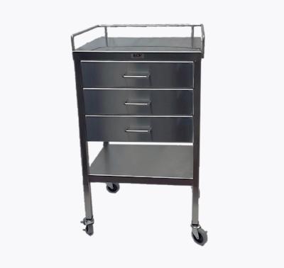 AC234 Stainless Steel Anesthesia/Utility Table with 3 Drawers