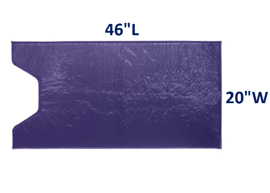 GP103 Gel Overlay for Surgical Table Pads, Medium 3/4 Length, with Perineal Cutout