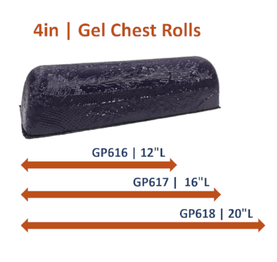 4in Gel Chest Rolls: (3 Sizes)