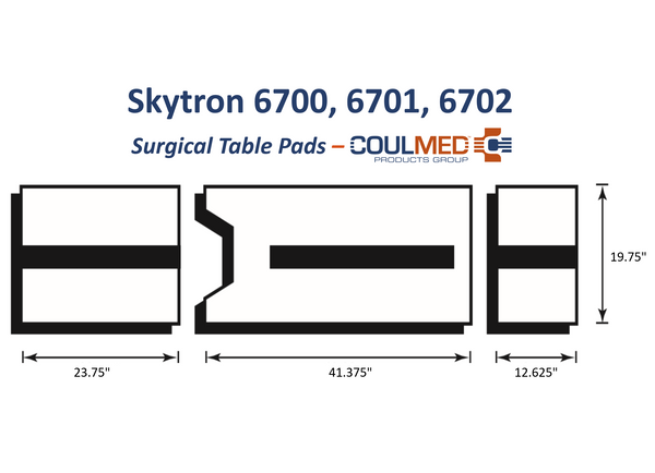 Skytron 6700, 6701, 6702 Surgical Table Pads