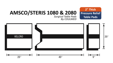 AMSCO/STERIS 1080 & 2080 Tier 2 Surgical Table Pads