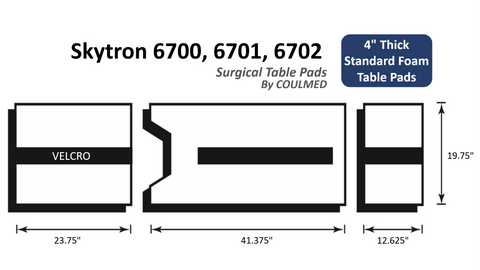 Skytron 6700, 6701, 6702 Surgical Table Pads